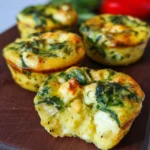 Mini-quiches sans pâte épinards feta