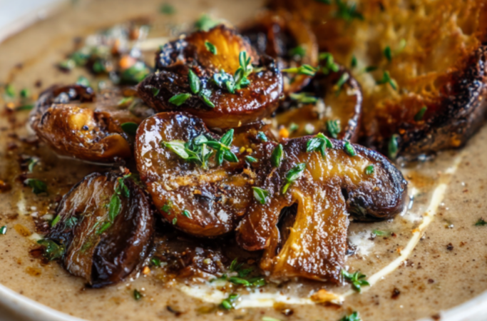 🍄 Velouté crémeux de champignons rôtis