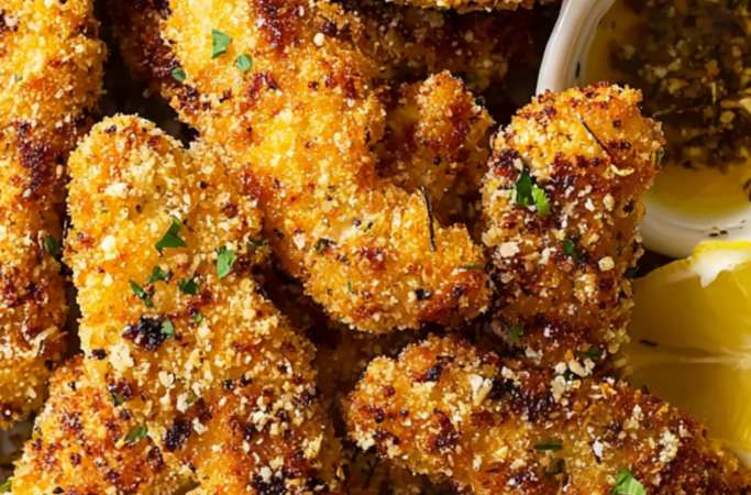 🍋 Filets de poulet croustillants citron & parmesan