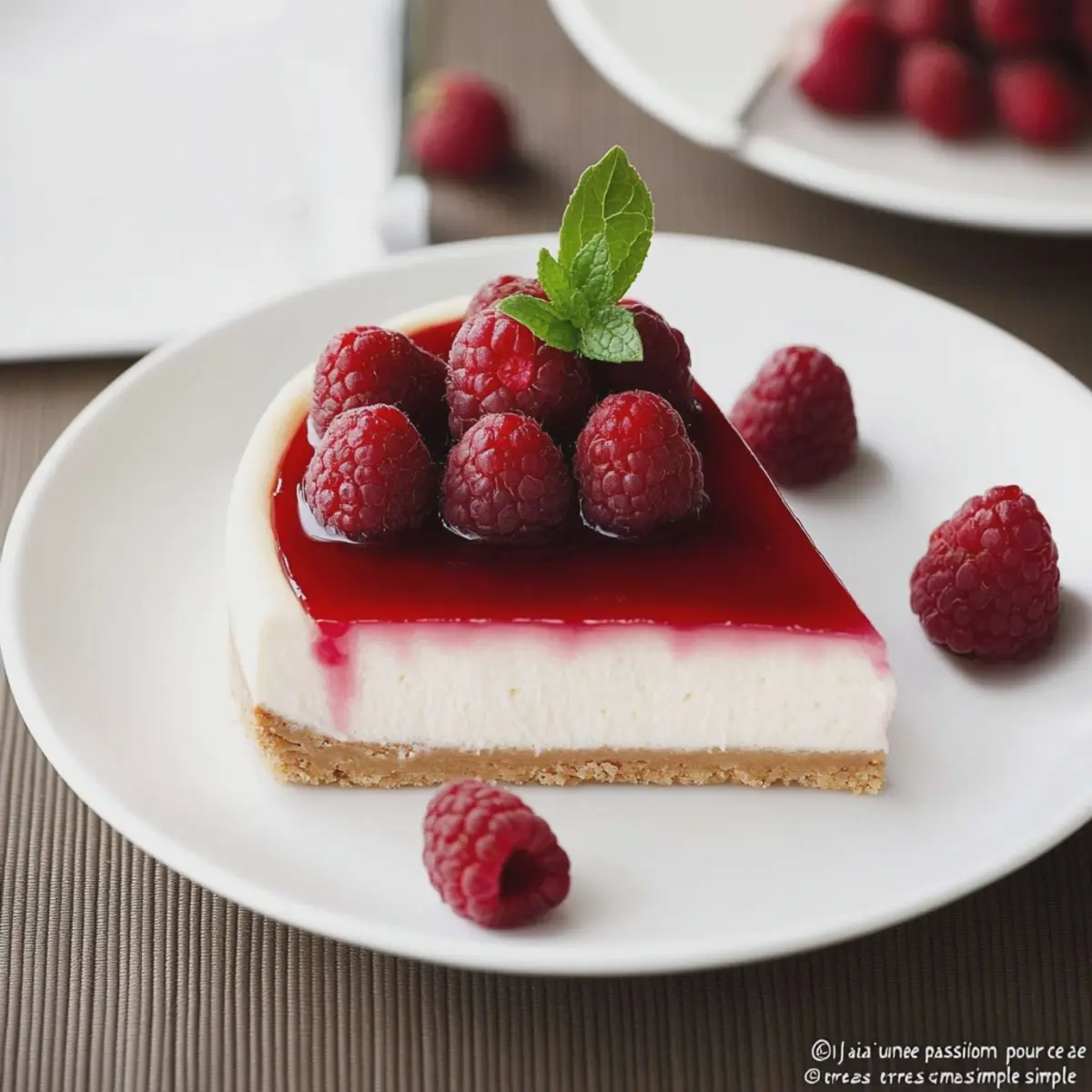 Ingrédients frais pour cheesecake disposés sur le plan de travail