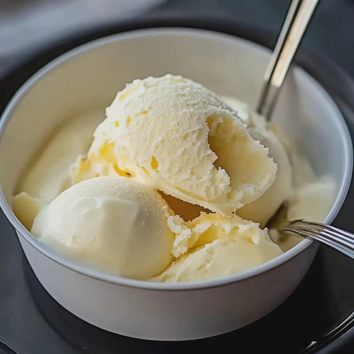 Glace vanille maison – dessert glacé crémeux dans un bol