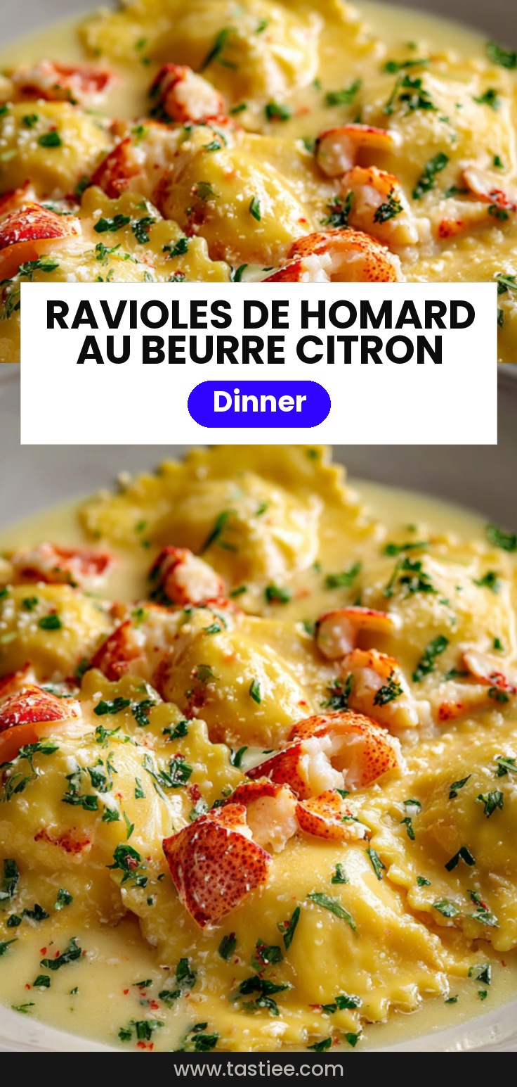 Ravioles de Homard Sauce Beurre Citronnée