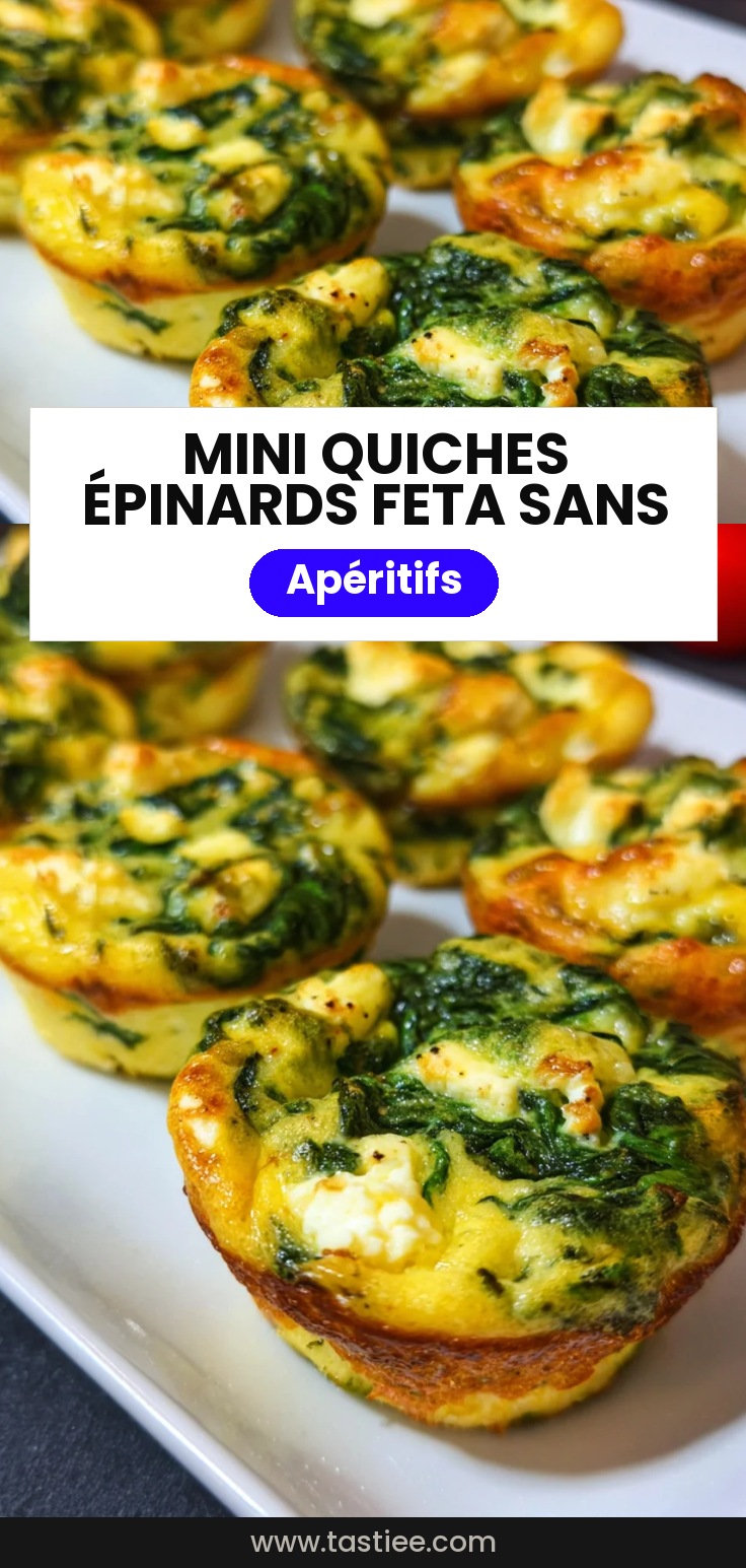 Mini-quiches sans pâte épinards feta