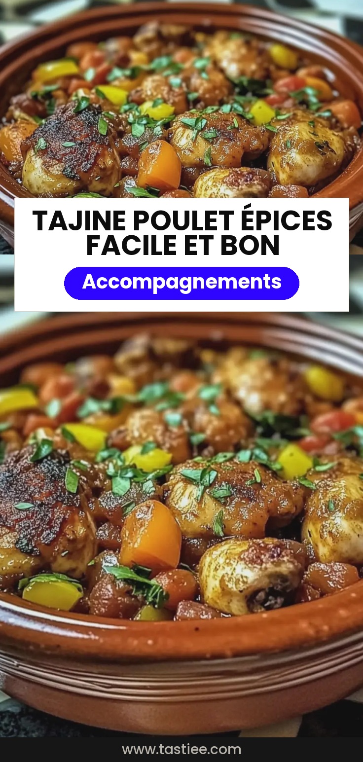 Tajine poulet épices – Recette facile et savoureuse