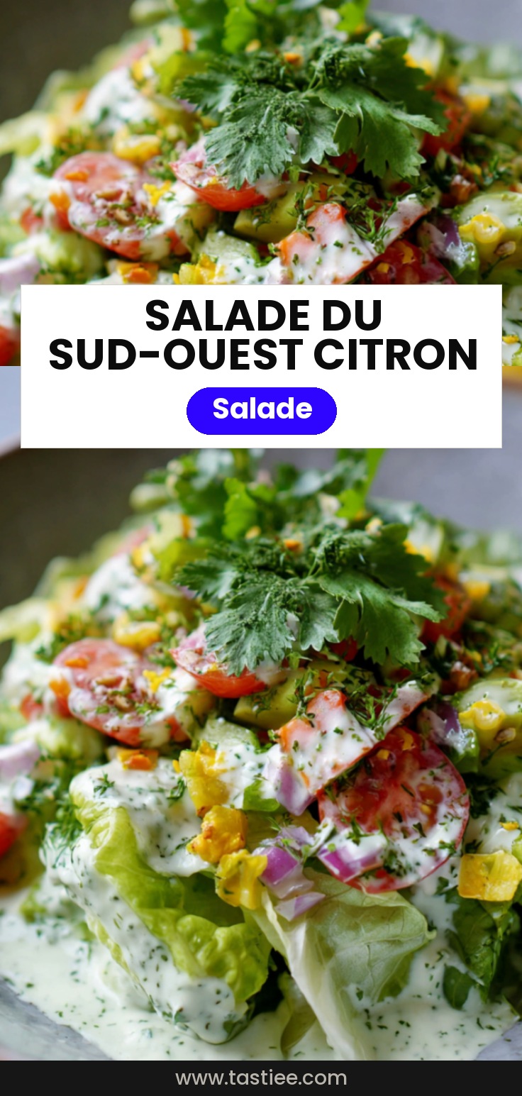 🥗 Salade hachée du Sud-Ouest avec sauce crémeuse citron-coriandre