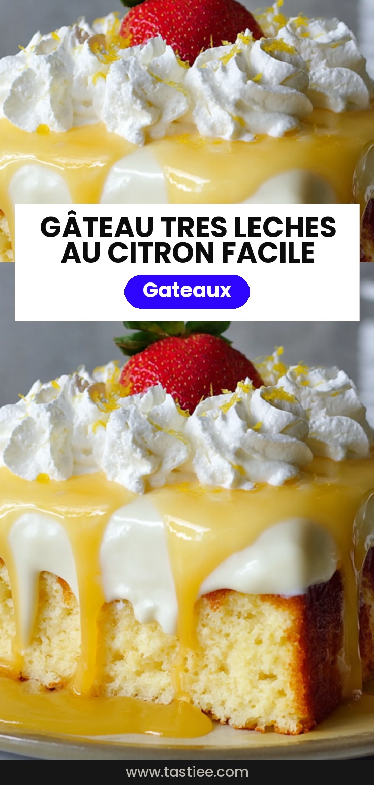🍰 Gâteau Tres Leches au Citron