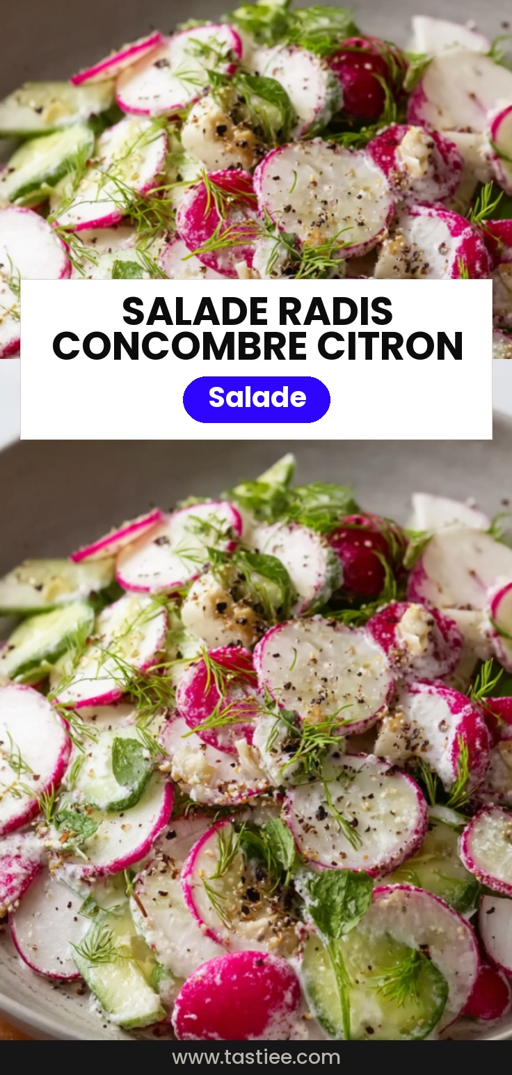 🥗 Salade de radis et concombre au citron