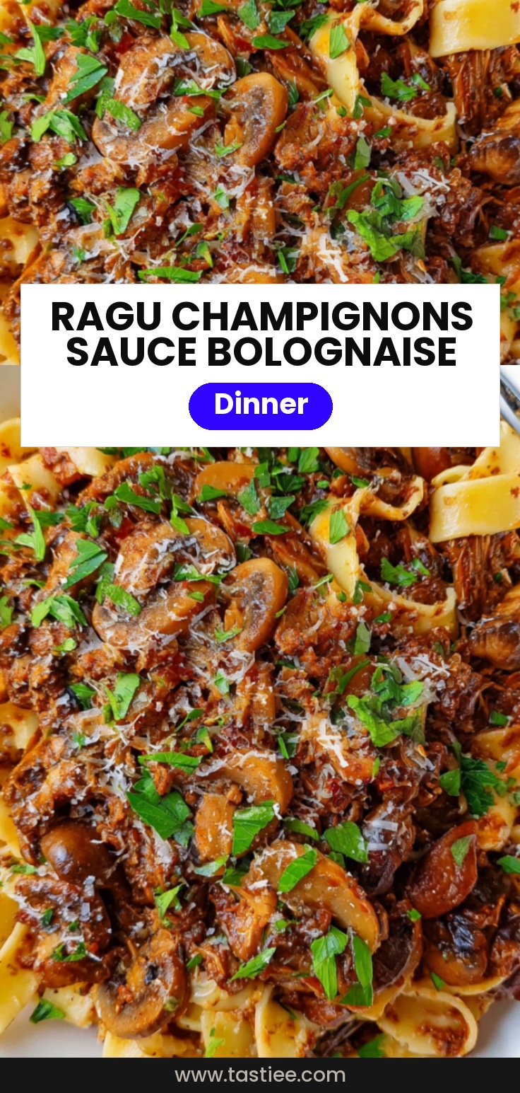 🍝 Ragù de Champignons (sauce bolognaise végétarienne)