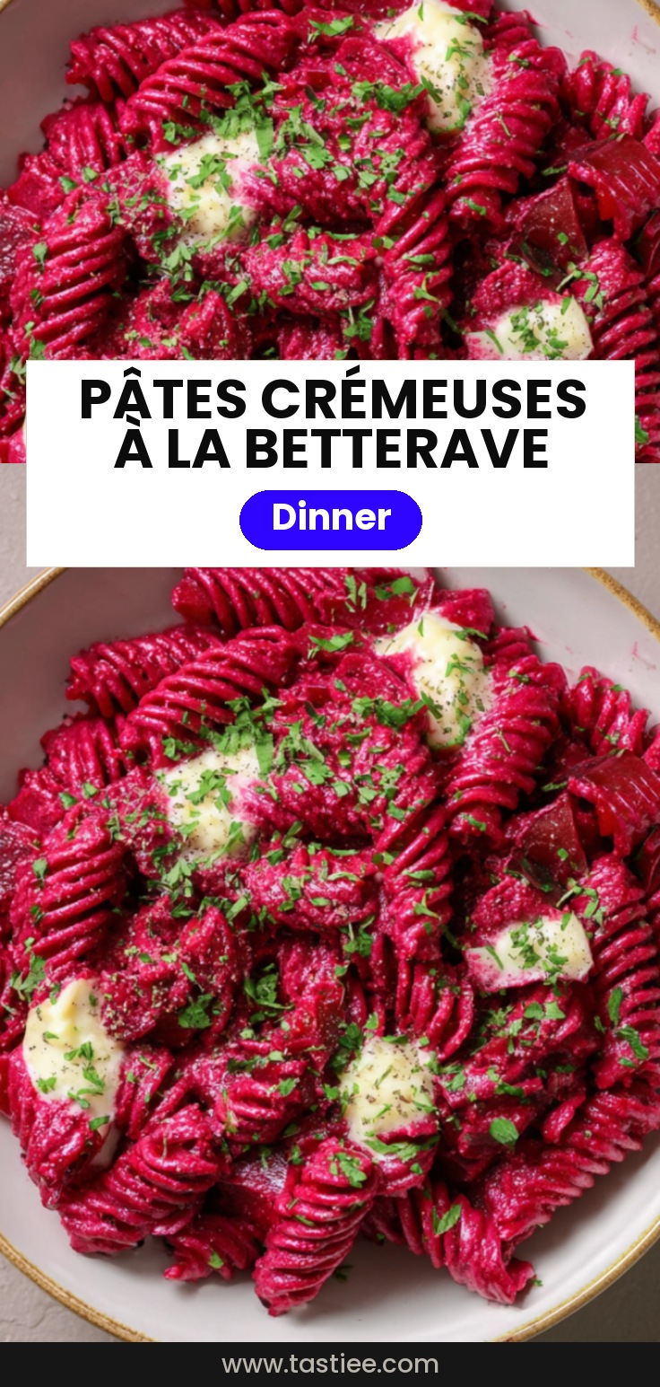 🍝 Pâtes crémeuses à la betterave (sauce rose naturelle)