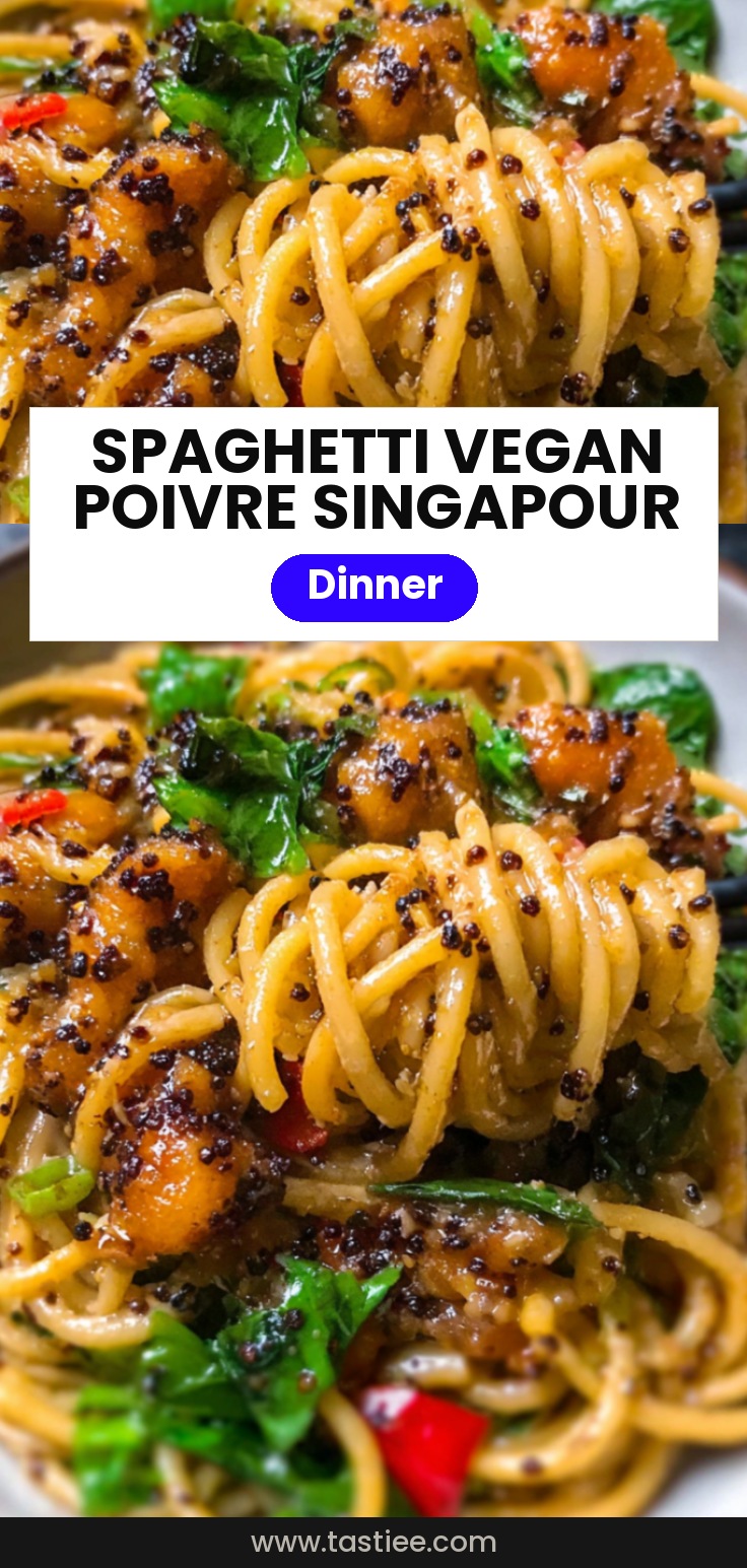 🍝 Spaghetti vegan sauce poivre noir façon Singapour